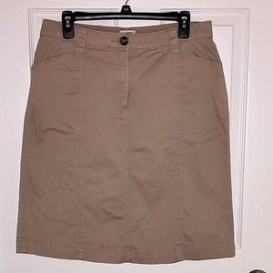 LL Bean Cotton Denim Skirt